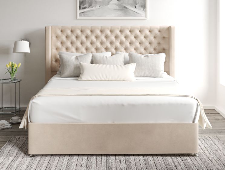 Bella Classic 4Drw Continental King Size Opulence Stone Headboard & Base