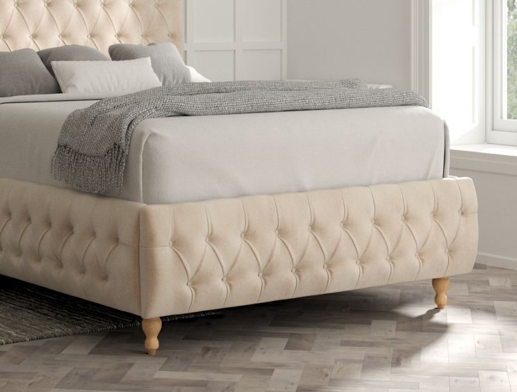 Billy Upholstered Bed Frame - King Size Bed Frame Only - Savannah Almond