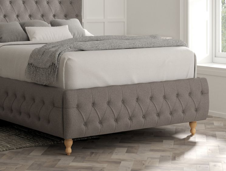 Billy Upholstered Bed Frame - King Size Bed Frame Only - Shetland Mercury