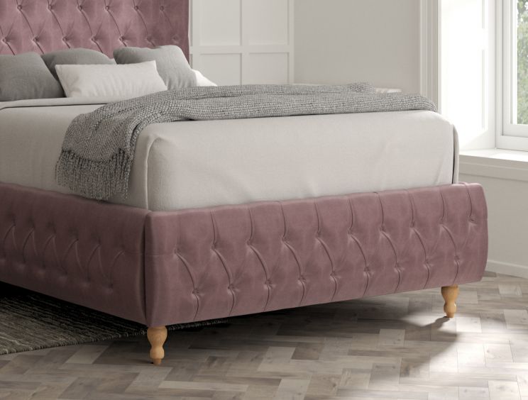 Billy Upholstered Bed Frame - Super King Size Bed Frame Only - Velvet Lilac