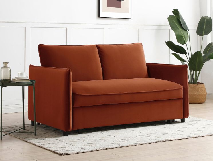 Orange sofa sleeper top