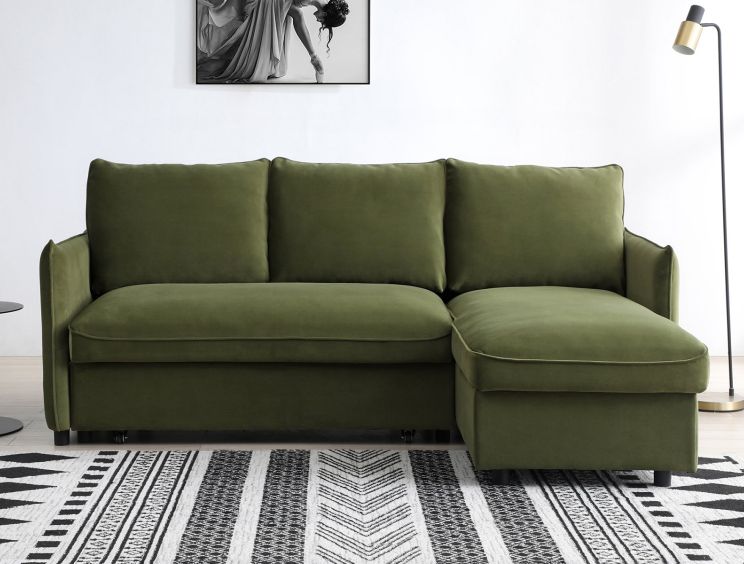 Green corner sofa shop bed