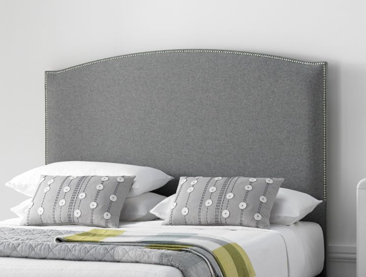 Blenheim Velvet Silver Floor Standing Compact Double Headboard