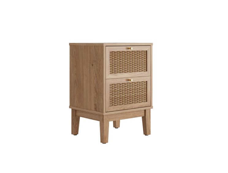 Newquay Rattan 2 Drawer Bedside