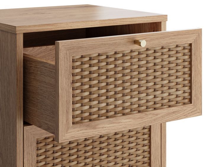 Newquay Rattan 2 Drawer Bedside