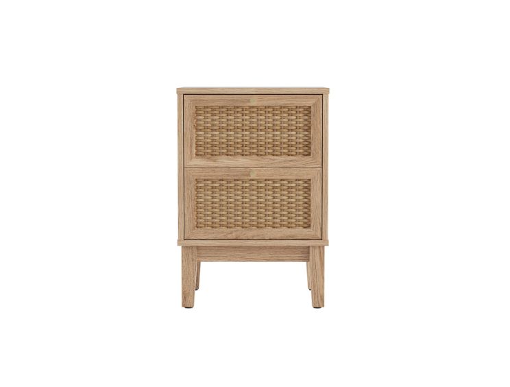Newquay Rattan 2 Drawer Bedside