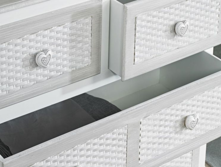 Brittany White/Grey 2+2 Drawer Chest Only