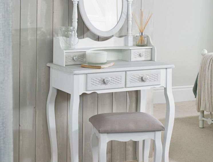 Brittany White/Grey Dressing Table Only