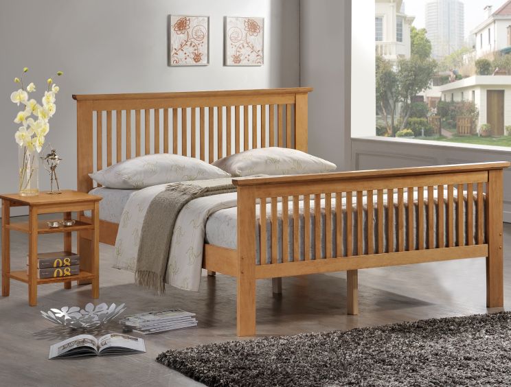 Harmony Buckingham Oak Finish Single Bed Frame Only