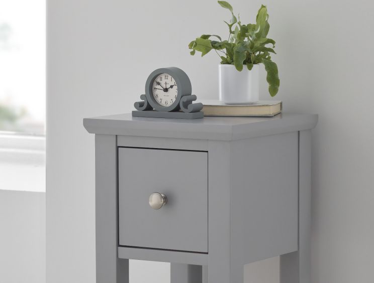 Malmo Grey 1 Drawer Lamp Stand Only