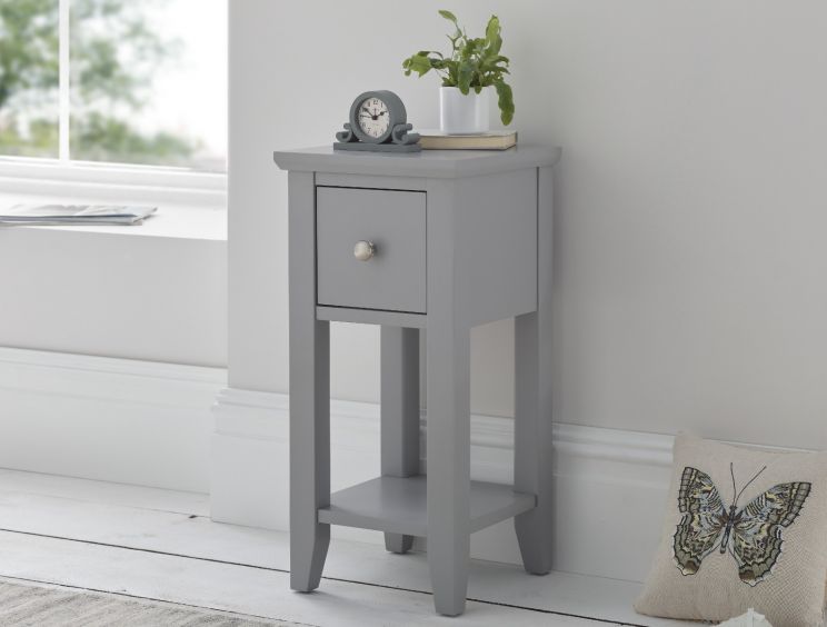 Malmo Grey 1 Drawer Lamp Stand Only