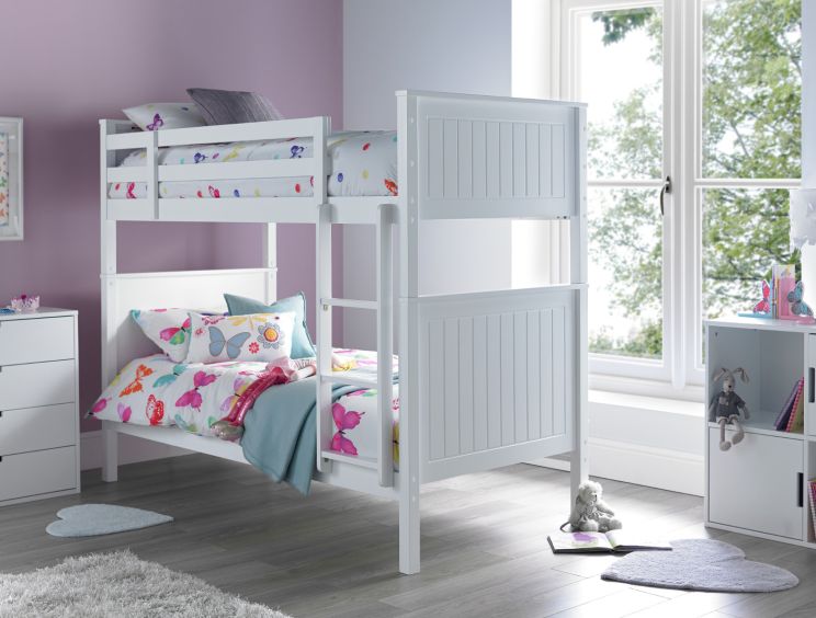 White wooden bunk beds for sale on sale