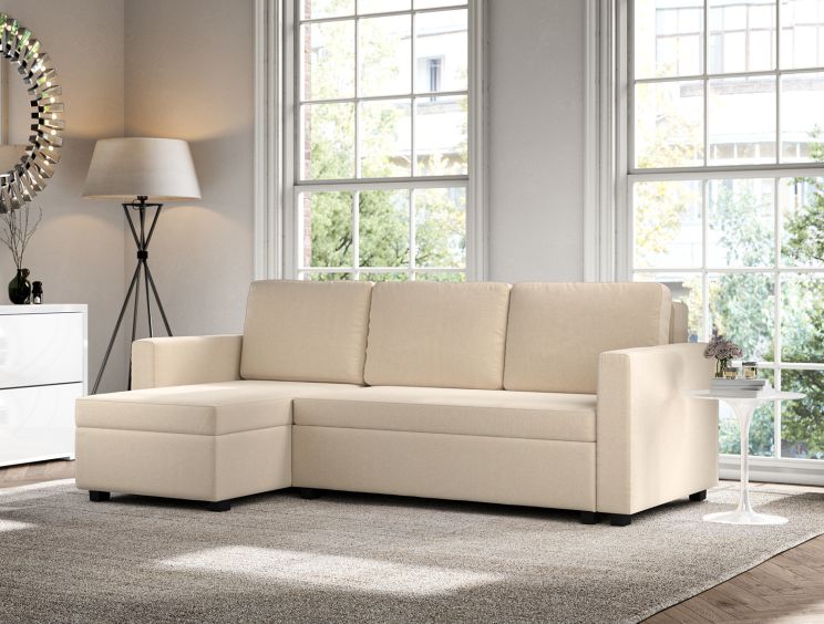 Cagliari Corner Ottoman Linear Natural Sofa Bed