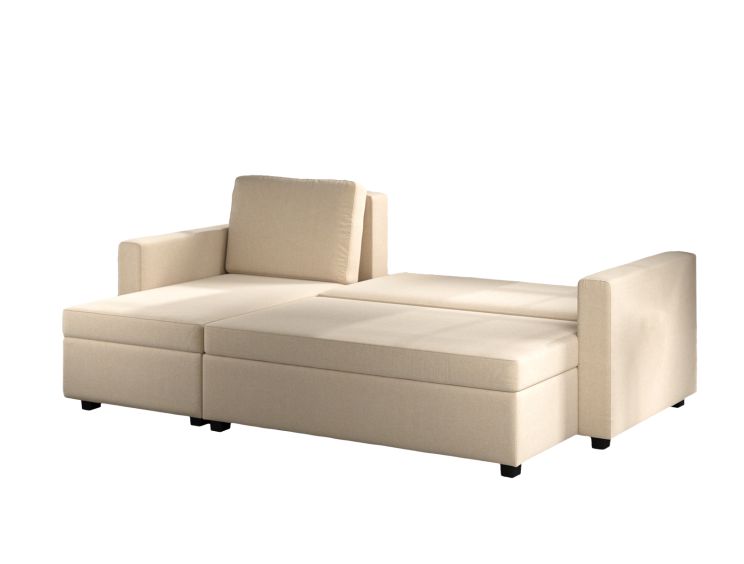 Cagliari Corner Ottoman Linear Natural Sofa Bed