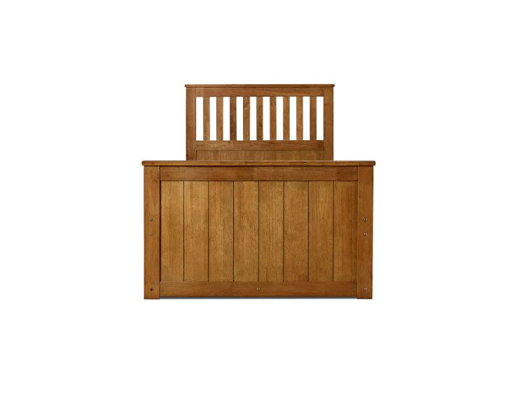 Captain Oak Finish 3 Drawer Wooden Single Storage Bed