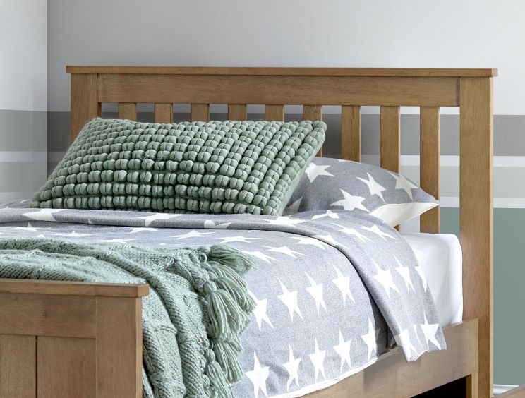 Captain Oak Finish 3 Drawer Wooden Single Storage Bed