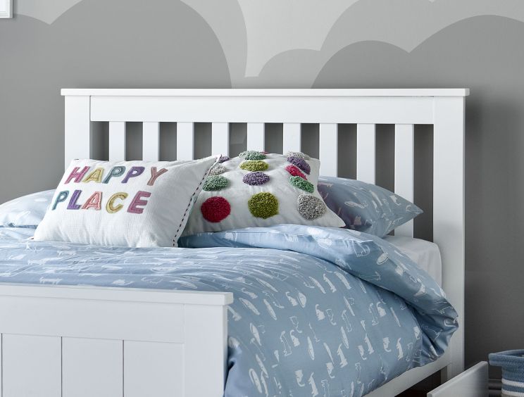 Captain White 3 Drawer Wooden Single Storage Bed