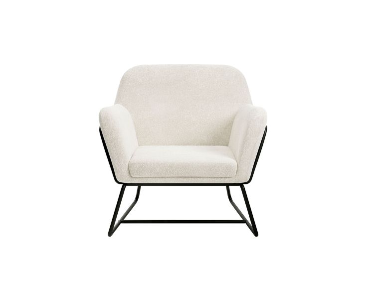 Sennen Ivory Boucle Upholstered Accent Armchair