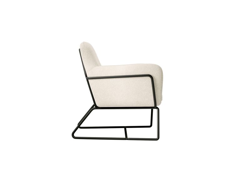 Sennen Ivory Boucle Upholstered Accent Armchair