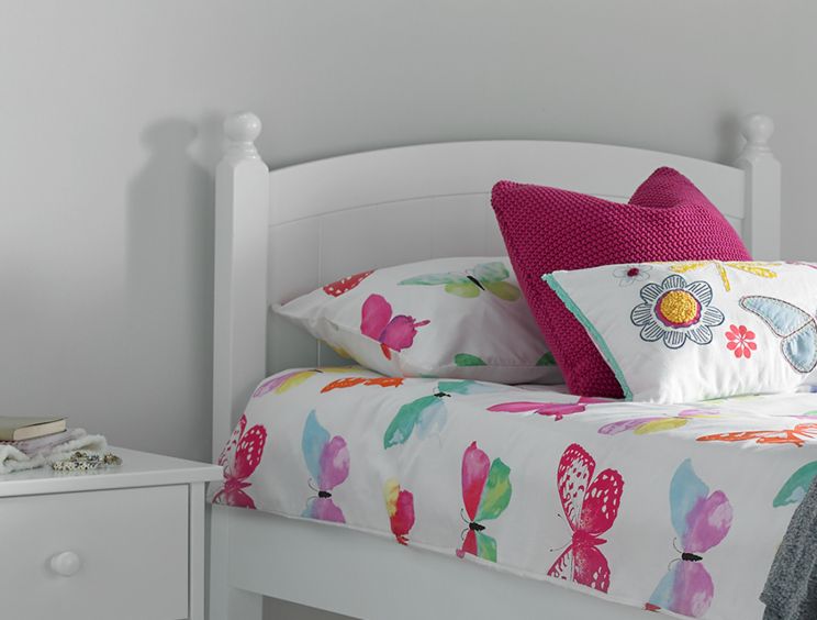 Charleston Solo White Bed With Liv & Lou Guest UnderBed