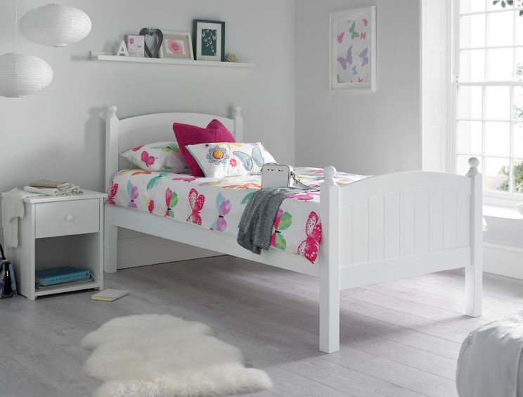 Charleston Solo White Bed Frame