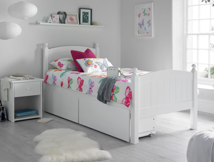 Charleston Solo White Bed Frame