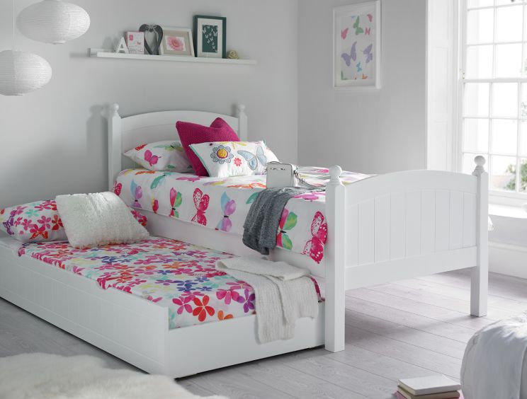 Charleston Solo White Bed With Liv Lou Guest UnderBed time4sleep
