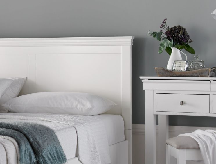 Chateaux White Wooden Bed Frame