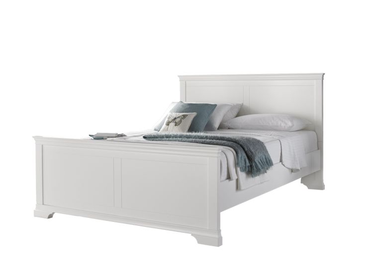 Chateaux White Wooden Bed Frame - time4sleep