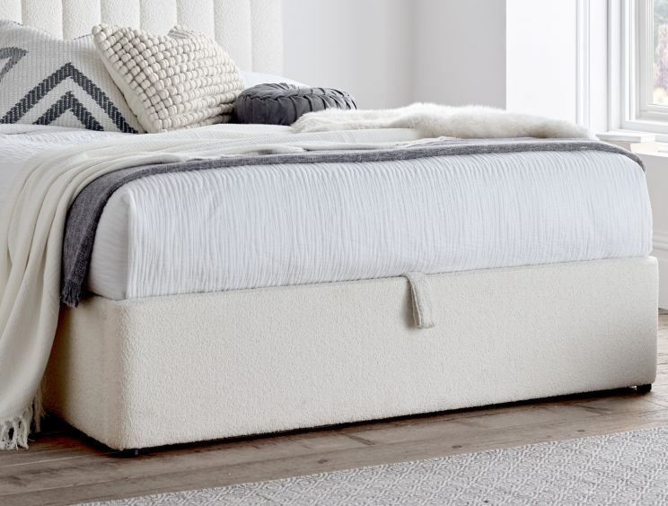 Chelsea Ottoman Cream Boucle - Double Bed Frame Only