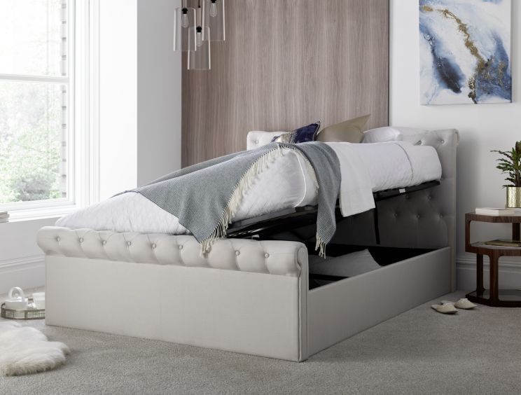 Off white sleigh hot sale bed