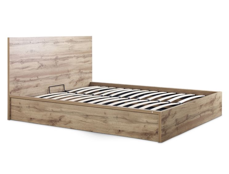 Chicago Industrial Oak Ottoman Storage Bed - King Size Ottoman Only