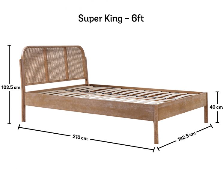 Colmar Rattan LFE Super King Size Bed Frame Only