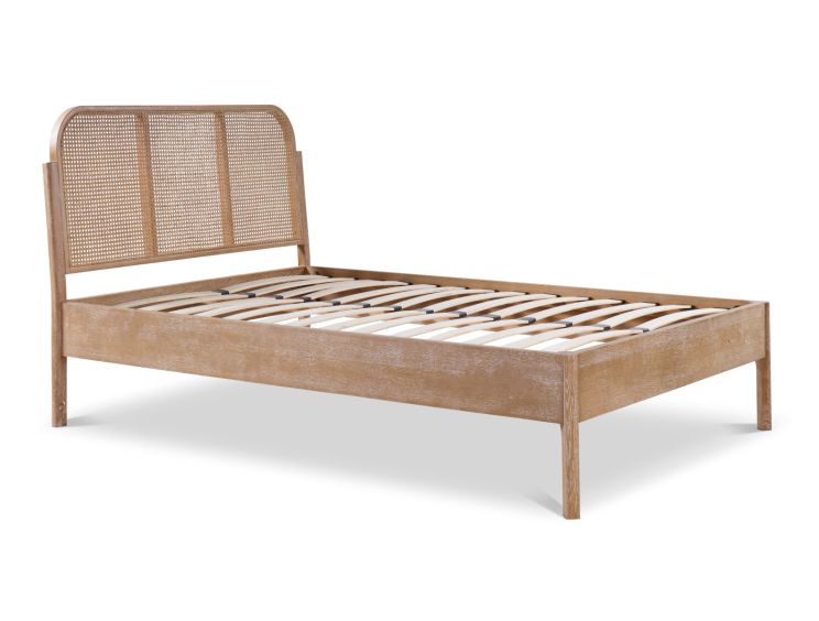 Rattan platform sales bed king
