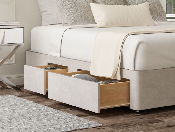 King upholstered storage store platform bed