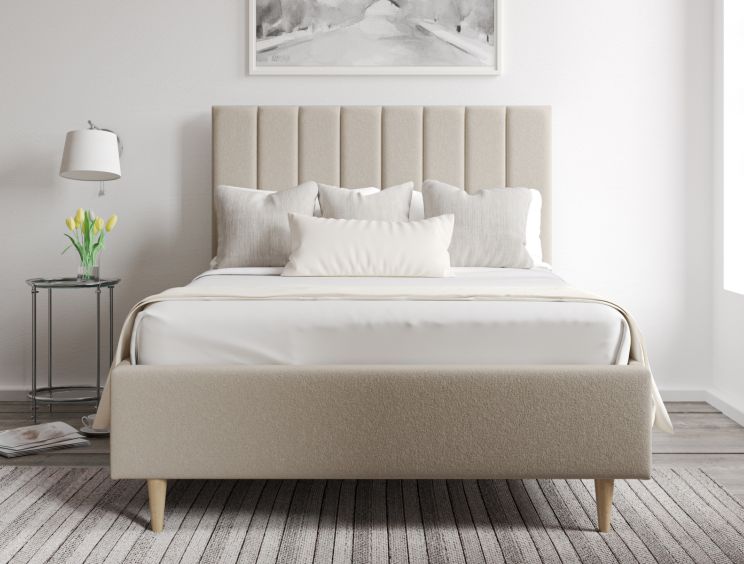 Eden Upholstered Arran Natural Compact Double Bed Frame With Beech Feet Only
