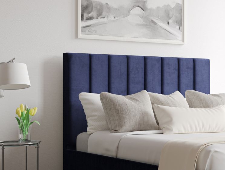 Eden Upholstered Hugo Royal Double Bed Frame With Silver Feet Only