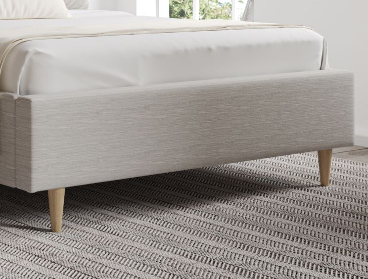 Eden Upholstered Linea Fog King Size Bed Frame With Beech Feet Only