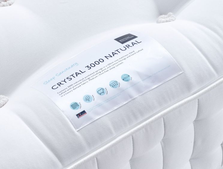 Sleep Sanctuary Crystal 3000 Pocket Mattress - Single Mattress Only