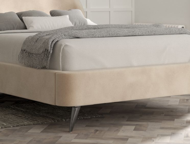 Eclipse Upholstered Bed Frame - King Size Bed Frame Only - Savannah Almond