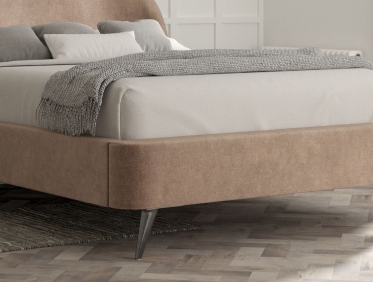 Eclipse Upholstered Bed Frame - Double Bed Frame Only - Savannah Mocha