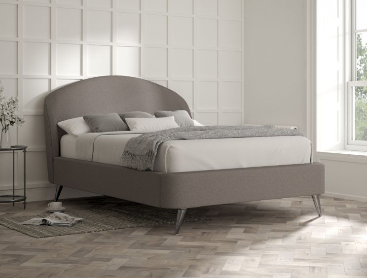 Eclipse Upholstered Bed Frame - Super King Size Bed Frame Only - Shetland Mercury