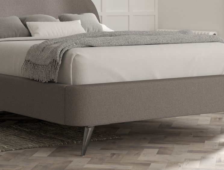 Eclipse Upholstered Bed Frame - Double Bed Frame Only - Shetland Mercury