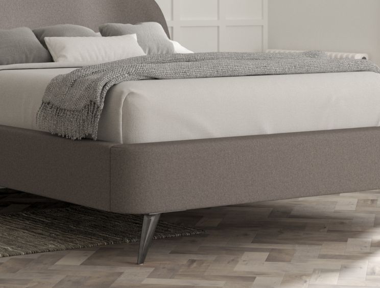 Eclipse Upholstered Bed Frame - Single Bed Frame Only - Shetland Mercury