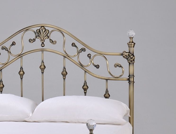 Harmony Elizabeth Crystal Brass - kingsize frame only - Antique Brass
