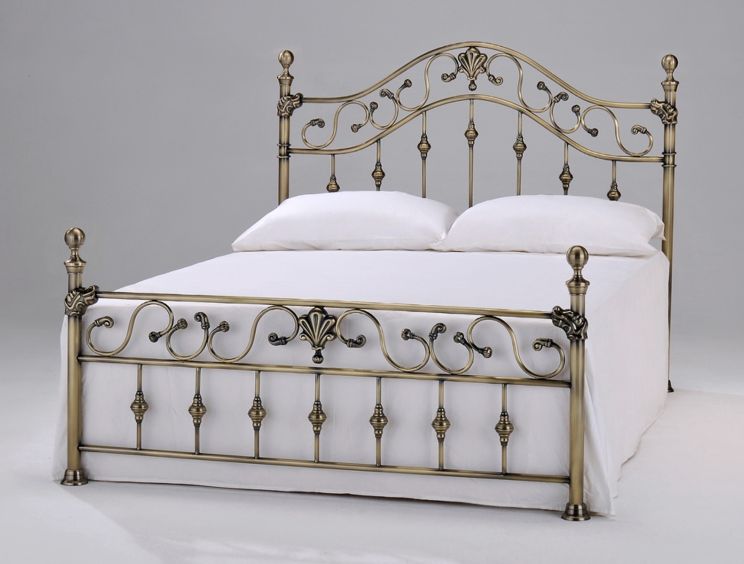 Harmony Elizabeth Brass - kingsize frame only - Antique Brass