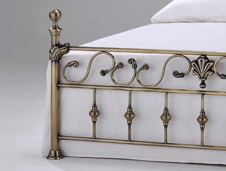 Harmony Elizabeth Brass - kingsize frame only - Antique Brass
