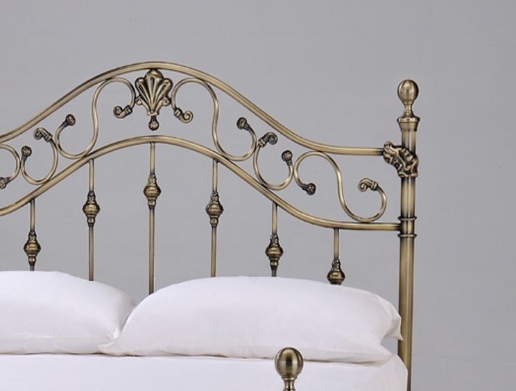 Harmony Elizabeth Brass Metal Bed Frame, Brass Bed Frame