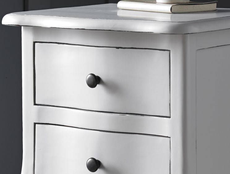 Emily Grey Bedside - 2 Drawer Bedside Only