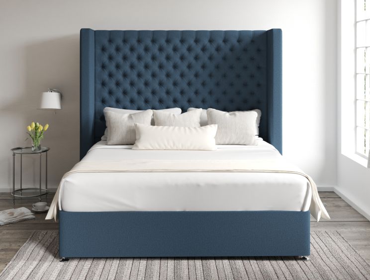 Emma Classic 4Drw Continental Double Arran Cyan Headboard & Base